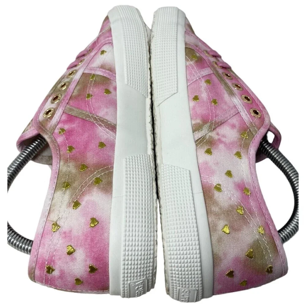 SUPERGA 2750 Pink Gold Tie Dye Sneakers Shoes Women's 39 EU 8 US NEW